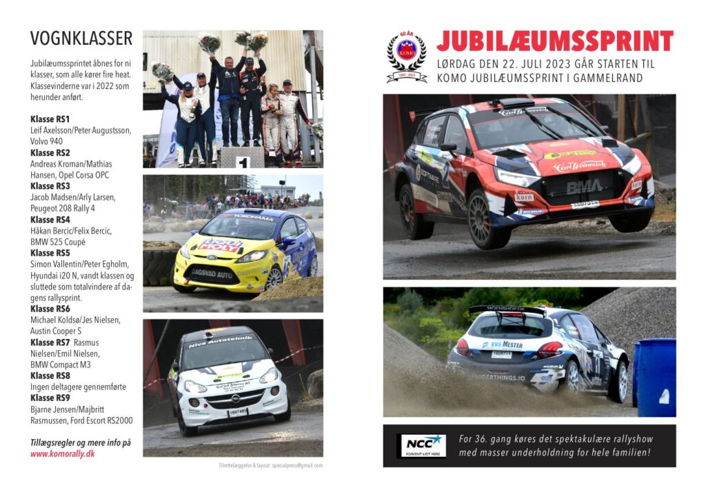 KOMO jubilumssprint 2023 flyer Side 1 4 5