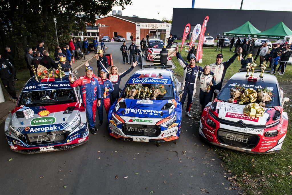 De tre bedste mandskaber i Rally Stoholm foto Jokum Tord Larsen