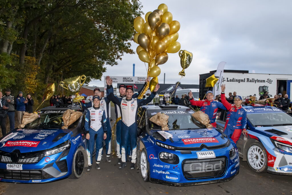 De tre bedste mandskaber i aarets Rally Stoholm foto Jokum Tord Larsen